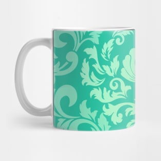 Turquoise Damask Design Mug